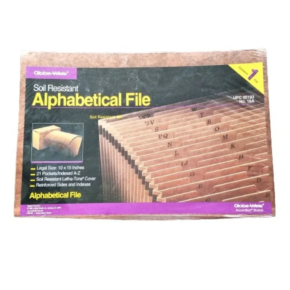 Set of 2 Accordion Folders Alphabetical & 12 Pocket Brand New